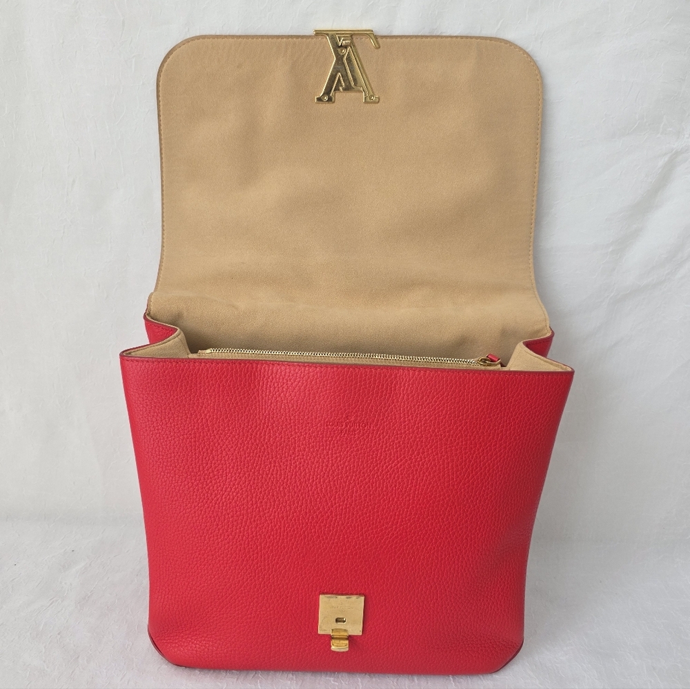 Auth Louis Vuitton Volta Top Handle Red Satchel Bag - Picture 9 of 12